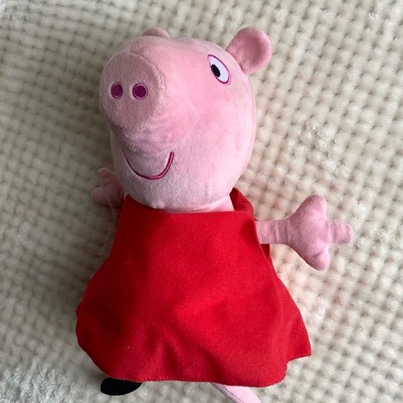 Talking Peppa Pig Plush Stuffed Animal Toy Embroidered Eyes - Picture 9 of 15
